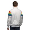 DEGUISEMENT VESTE SURVETEMENT OU JOGGING VINTAGE BLANC RAINBOW ARC EN CIEL T. L