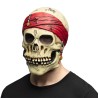 MASQUE LATEX TETE DE MORT CRANE PIRATE CRINSON BANDEAU