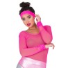 SET BANDEAU ET POIGNET ROSE FLUO