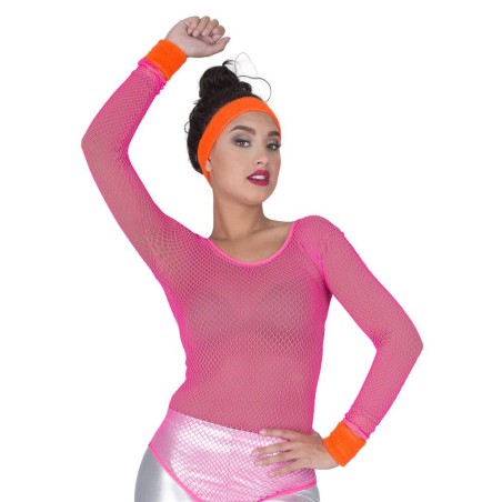 SET BANDEAU ET POIGNET ORANGE FLUO