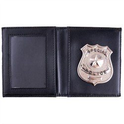 PORTE FEUILLE OU PORTE MONNAIE AVEC BADGE POLICE 