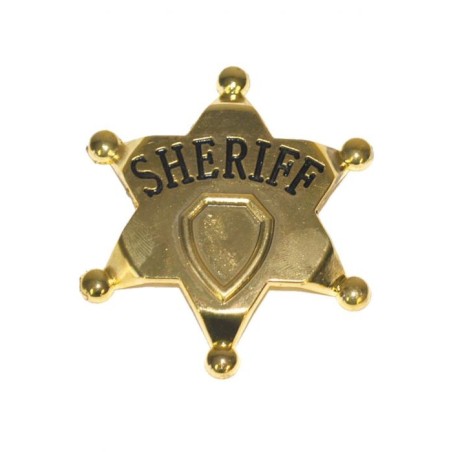 ETOILE DE SHERIFF OR METAL