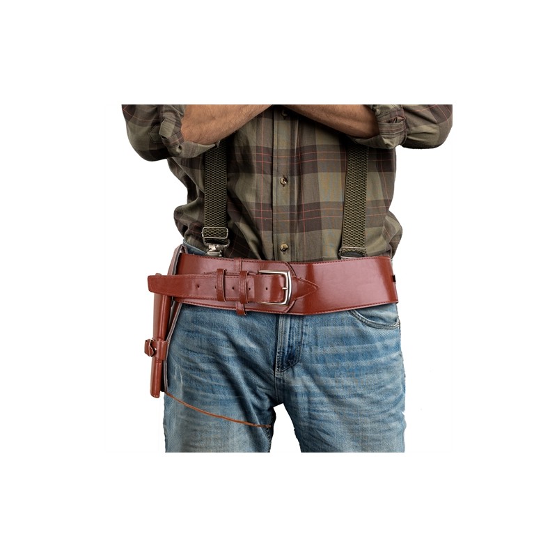 SIMPLE HOLSTER BRUN OU MARRON WESTERN ADULTE