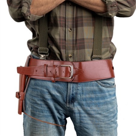 SIMPLE HOLSTER BRUN OU MARRON WESTERN ADULTE