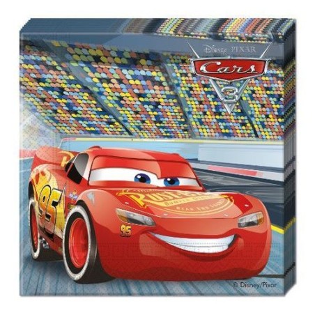 20 SERVIETTES CARS 3 33 X 33 CM