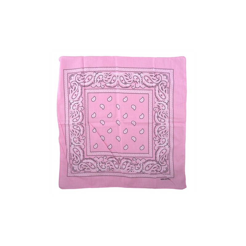 BANDANA COW BOY WESTERN ROSE 50 X 50 CM BANDANA COW BOY WESTERN ROSE 50 X 50 CM