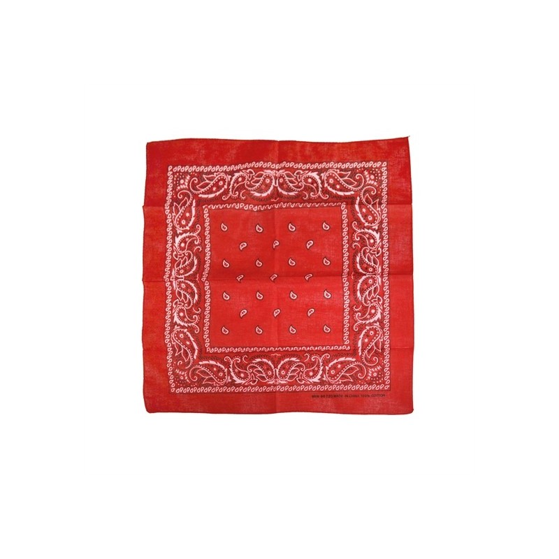 BANDANA COW BOY WESTERN ROUGE 50 X 50 CM BANDANA COW BOY WESTERN ROUGE 50 X 50 CM