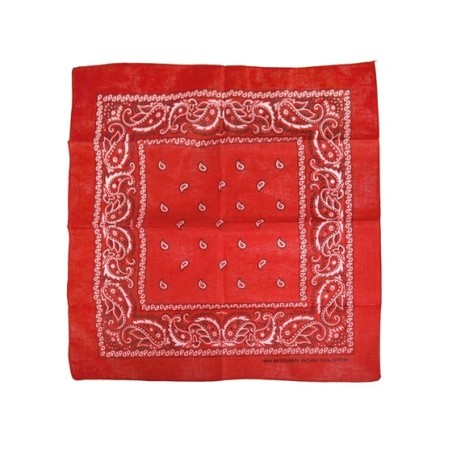 BANDANA COW BOY WESTERN ROUGE 50 X 50 CM