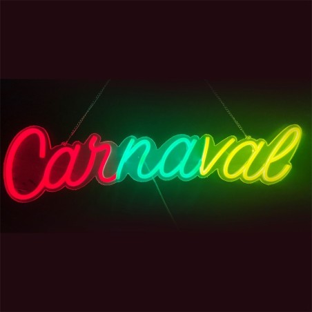 LUMIERE NEON LED CARNAVAL ROUGE VERT JAUNE
