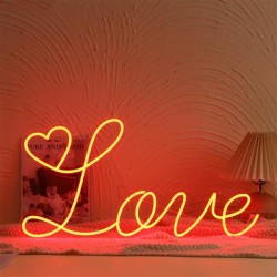 LUMIERE NEON LED LOVE ROUGE