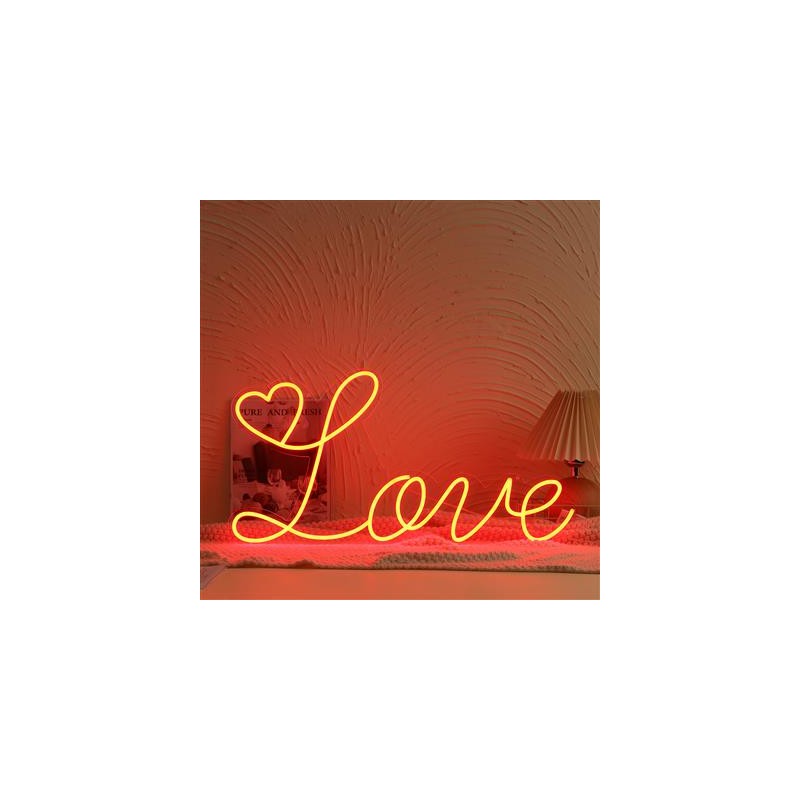 LUMIERE NEON LED LOVE ROUGE