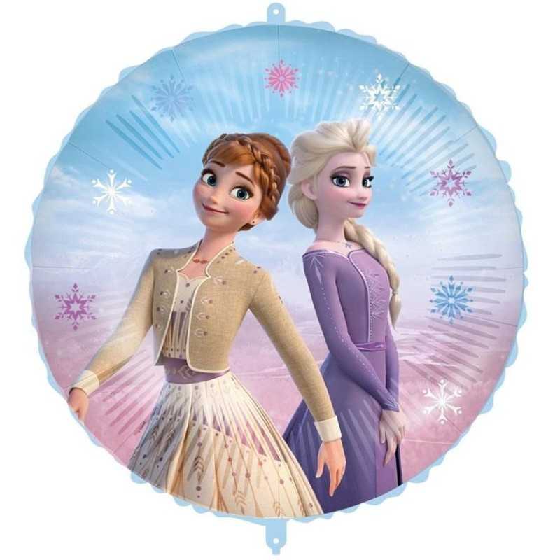 BALLON METALLIQUE ROND LA REINE DES NEIGES FROZEN 46 CM 