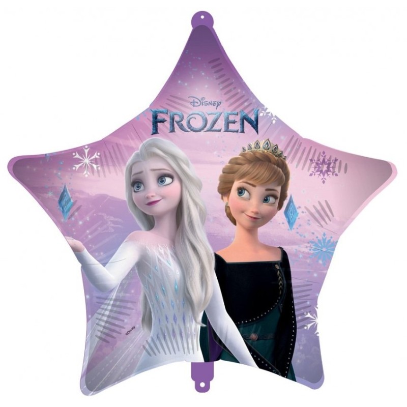 BALLON METALLIQUE ETOILE  LA REINE DES NEIGES  FROZEN  46 CM 