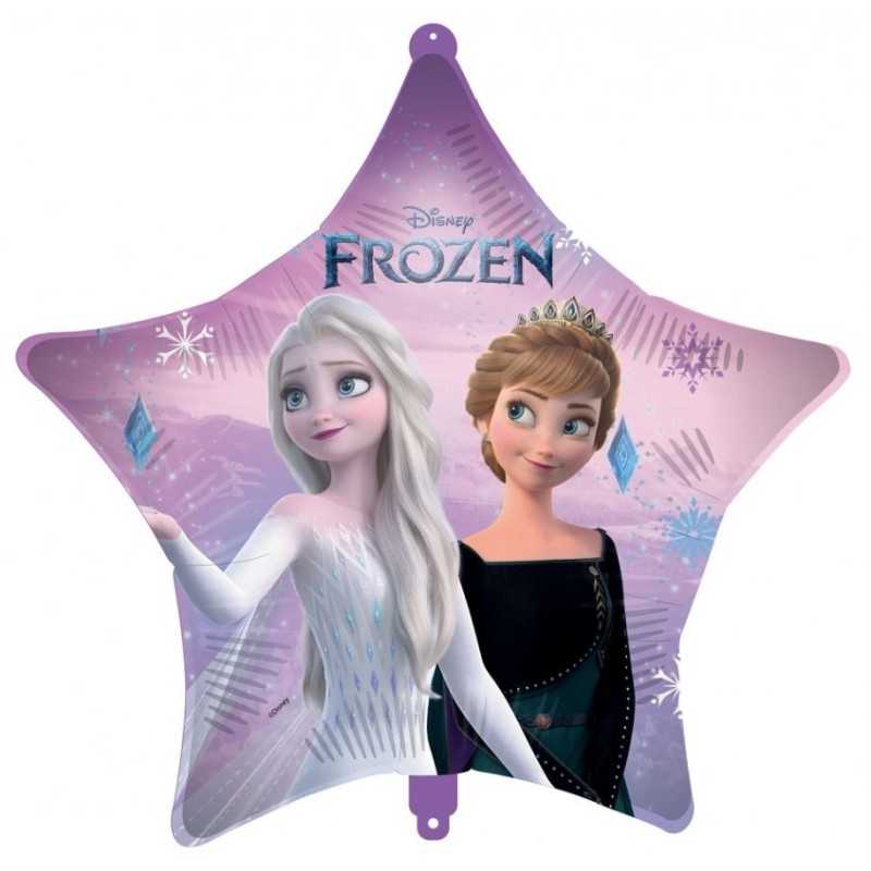 BALLON METALLIQUE ETOILE LA REINE DES NEIGES FROZEN 46 CM 