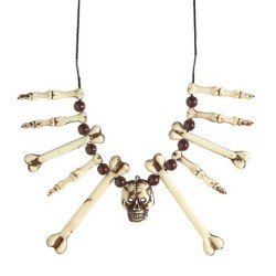COLLIER DE TETES DE MORT OU CRANES ET OS