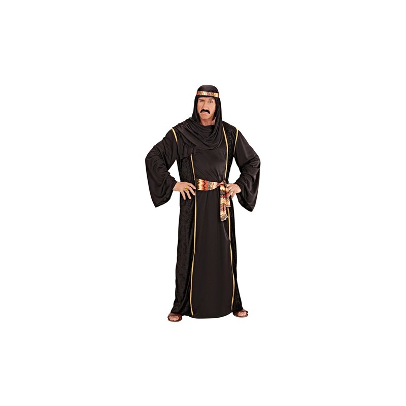 DEGUISEMENT SHEIK NOIR OU SULTAN ARABE TAILLE S