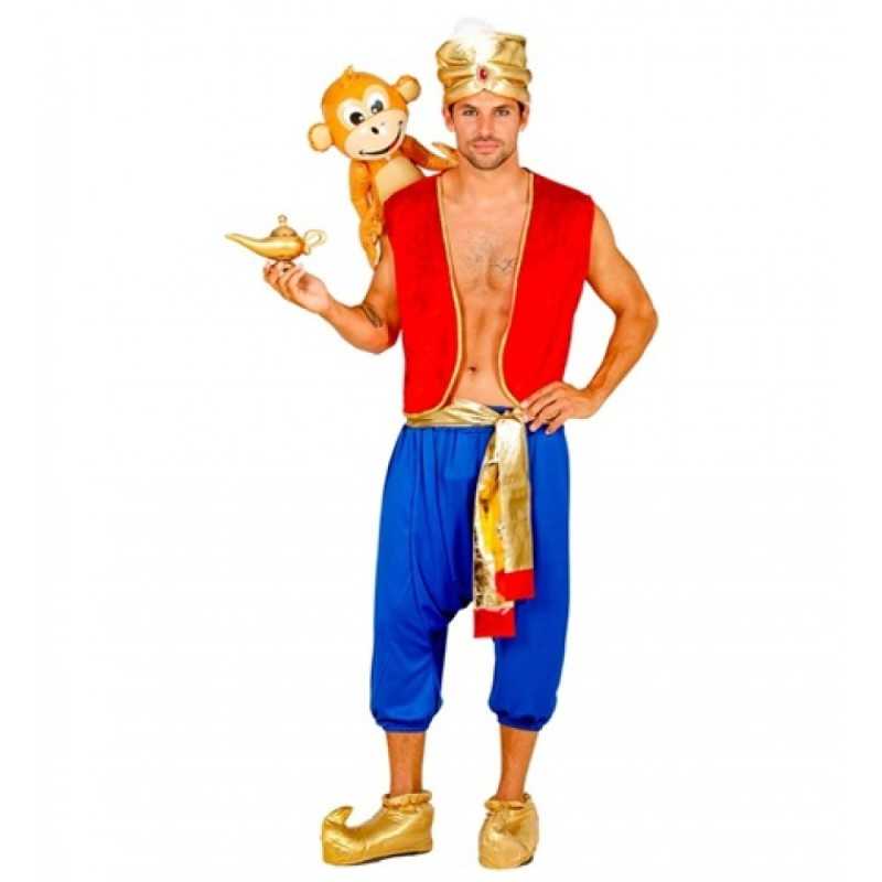 DEGUISEMENT ALADIN PRINCE ARABE ROUGE ET BLEU TAILLE S