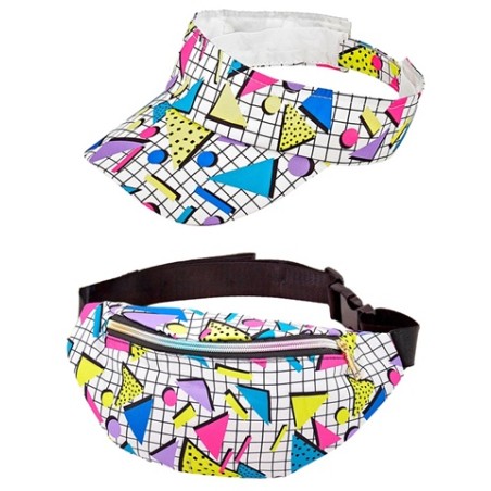 VISIERE + CEINTURE BANANE MODE FUNK ANNEES 80