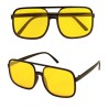 LUNETTE HIP HOP ANNEES 90 AVEC VERRE JAUNES