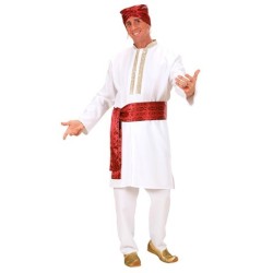 DEGUISEMENT DANSEUR HINDOU TUNIQUE PANTALON CEINTURE TURBAN TAILLE XXL