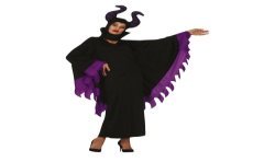 DEGUISEMENT HALLOWEEN SORCIERE NOIR ET VIOLET MALEFICE TAILLE M 