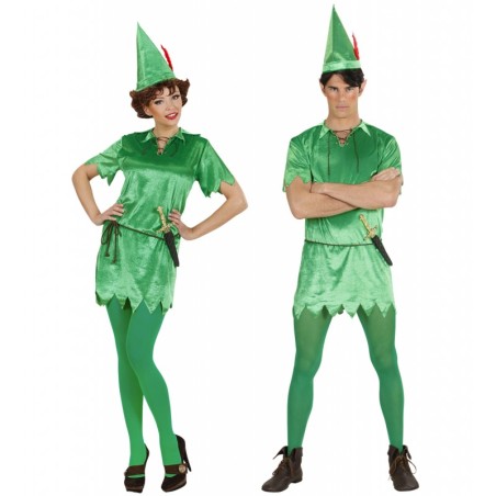 DEGUISEMENT PETER PAN TUNIQUE + CHAPEAU VERT TAILLE S