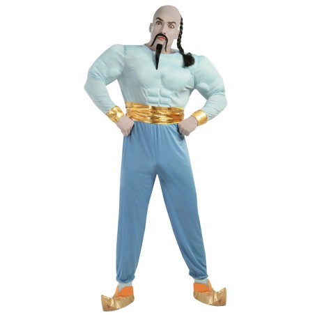 DEGUISEMENT GENIE DE LA LAMPE BLEU  MUSCLE TAILLE L