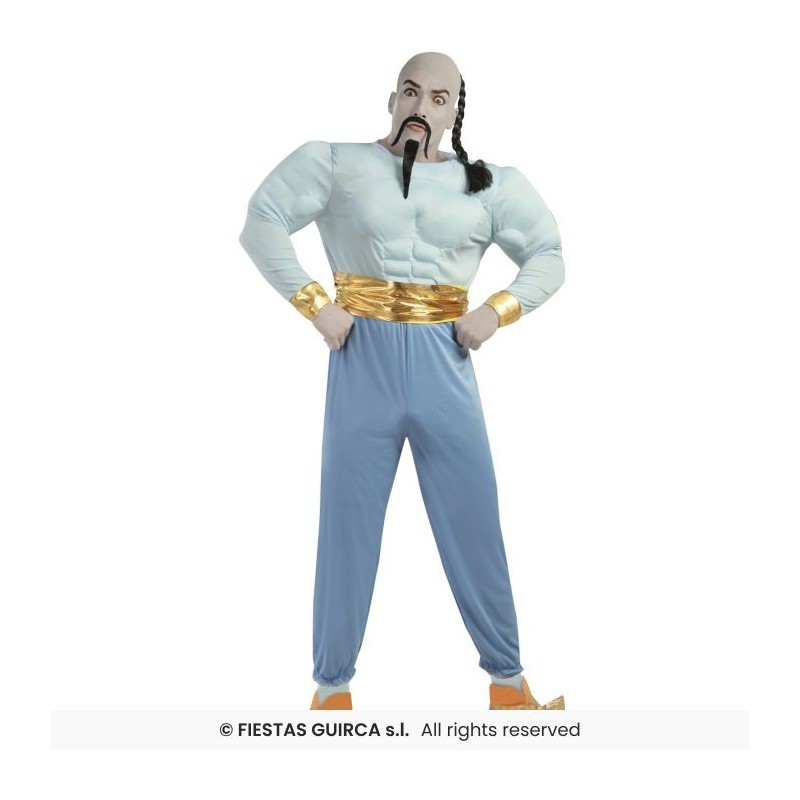DEGUISEMENT GENIE DE LA LAMPE BLEU  MUSCLE TAILLE XL