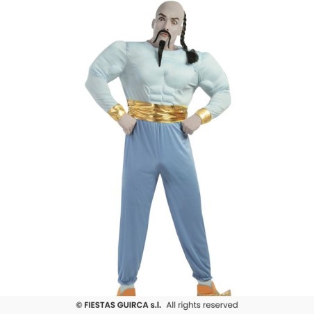 DEGUISEMENT GENIE DE LA LAMPE BLEU  MUSCLE TAILLE XL