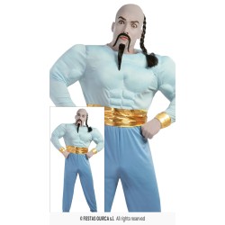 DEGUISEMENT GENIE DE LA LAMPE BLEU  MUSCLE TAILLE XL