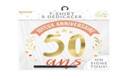 T SHIRT A DEDICACER 50 ANS FEMME TAILLE UNIQUE