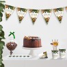 GUIRLANDE FANIONS JUNGLE PARTY FEUILLES TROPICALES JOYEUX ANNIVERSAIRE