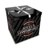 BOITE JOYEUX ANNIVERSAIRE NOIR ET OR   20 X 20 CM  BOITE JOYEUX ANNIVERSAIRE NOIR ET OR   20 X 20 CM