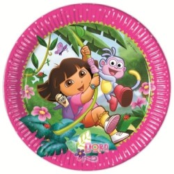 8 ASSIETTES DORA L'EXPLORATRICE 23 CM