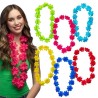 COLLIER HAWAIIEN FLEURS VERT ROSE BLEU JAUNE OU ROUGE COLLIER HAWAIIEN FLEURS VERT ROSE BLEU JAUNE OU ROUGE