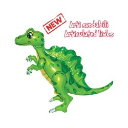 BALLON METALLIQUE DINOSAURE  SPINOSAURO VERT 75 CM