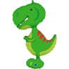 BALLON METALLIQUE DINOSAURE MIGNON VERT  T-REX 97 CM  BALLON METALLIQUE DINOSAURE MIGNON VERT  T-REX 97 CM