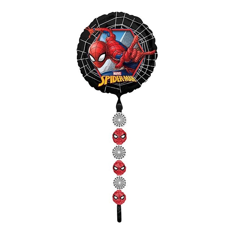 BALLON METALLIQUE ROND AIRWALKER SPIDERMAN 60 CM X 170 CM  BALLON METALLIQUE ROND AIRWALKER SPIDERMAN 60 CM X 170 CM