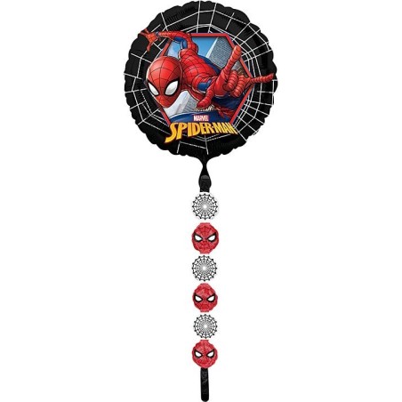 BALLON METALLIQUE ROND AIRWALKER SPIDERMAN 60 CM X 170 CM 
