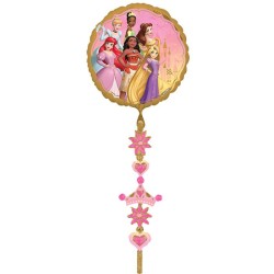 BALLON METALLIQUE ROND AIRWALKER PRINCESSES DISNEY 60 X 170 CM 