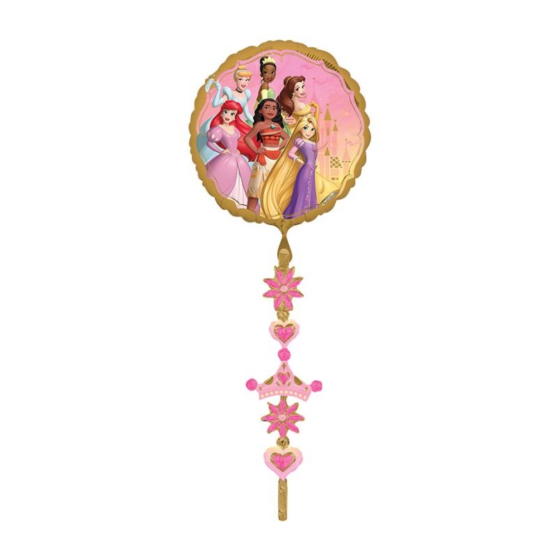 BALLON METALLIQUE ROND AIRWALKER PRINCESSES DISNEY 60 X 170 CM 