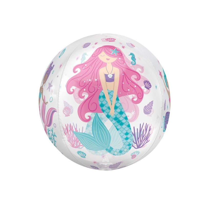 BALLON METALLIQUE ORBZ  SIRENE  38X40CM