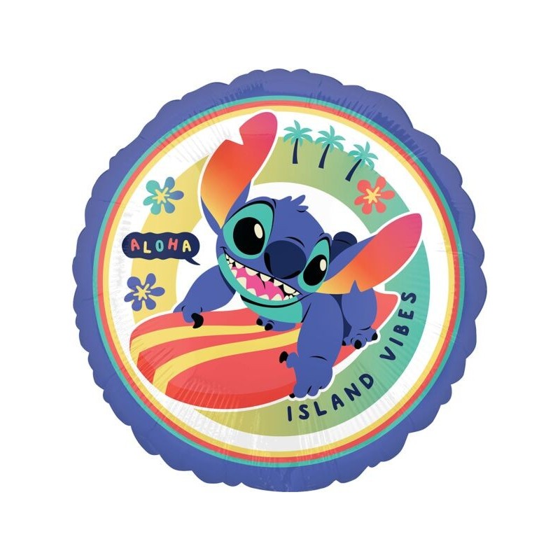 BALLON METALLIQUE STITCH ROND 43 CM BALLON METALLIQUE STITCH ROND 43 CM