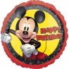 BALLON METALLIQUE ROND MICKEY HAPPY BIRTHDAY 43 CM 