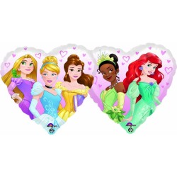 BALLON METALLIQUE COEUR PRINCESSES DISNEY 43 CM 