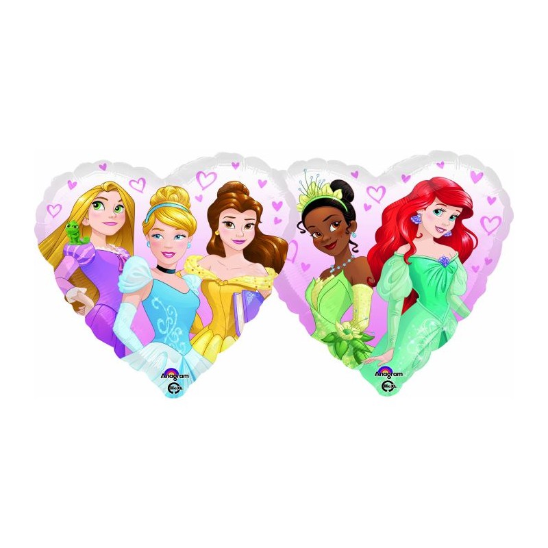 BALLON METALLIQUE COEUR PRINCESSES DISNEY 43 CM 