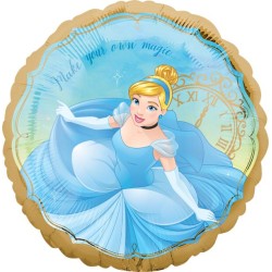 BALLON METALLIQUE ROND PRINCESSE DISNEY CENDRILLON 43 CM 