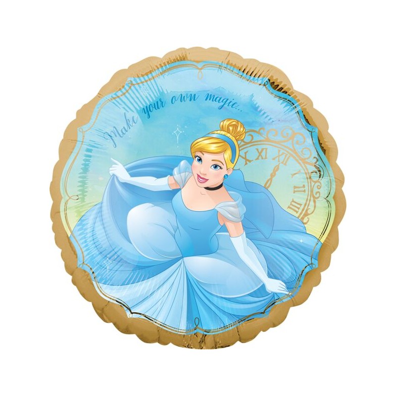 BALLON METALLIQUE ROND PRINCESSE DISNEY CENDRILLON 43 CM 