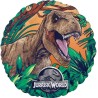 BALLON METALLIQUE ROND DINAUSAURE JURASSIC WORLD MARRON 43 CM