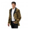 VESTE VELOURS NOIR ET SEQUINS OR TAILLE L